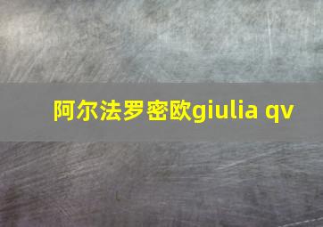 阿尔法罗密欧giulia qv